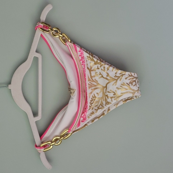 VICTORIAS SECRET PINK GOLD CHAIN SWIM BIKINI BOTTOMS - Picture 1 of 5